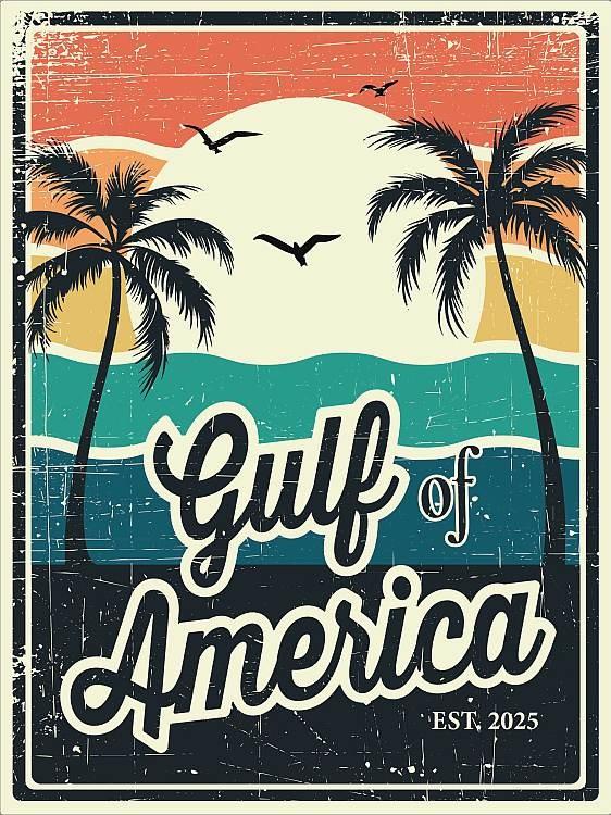 signs 4 fun Gulf of America Red White Blue Magnet