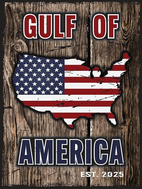 signs 4 fun Gulf of America Wood Metal Sign