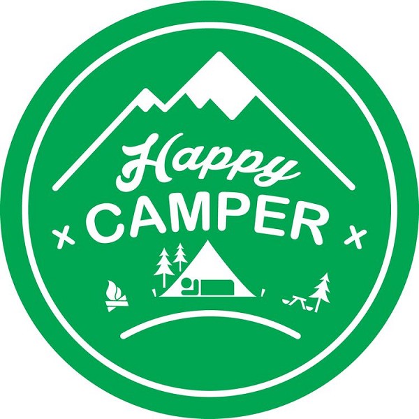 signs 4 fun Happy Camper Large Sticker