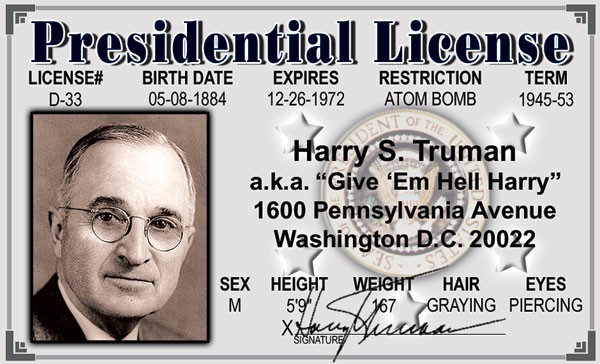 signs 4 fun Harry Truman Political ID