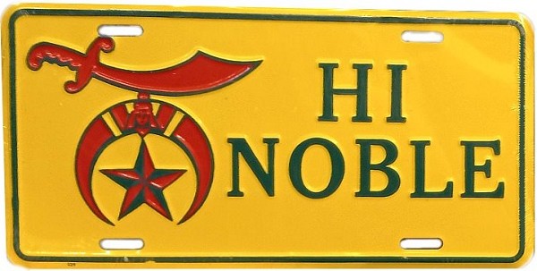 signs 4 fun Hi Noble License Plate