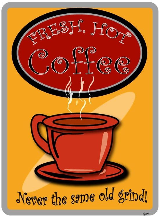 signs 4 fun Hot Fresh Coffee Metal Sign