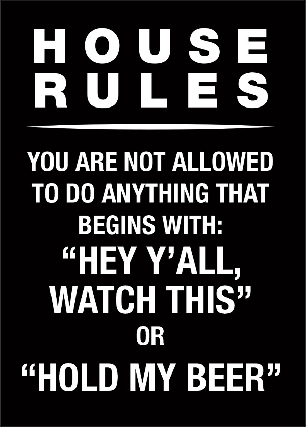 signs 4 fun House Rules Magnet