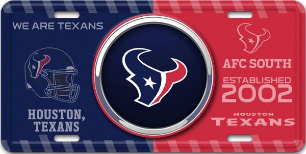 signs 4 fun Houston Texans Bullseye License Plate