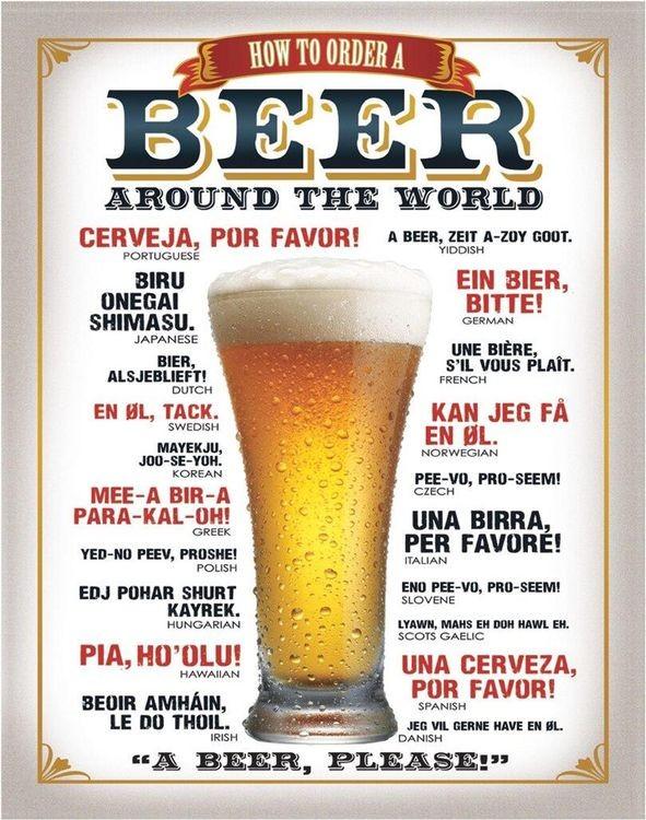 signs 4 fun How to Order a Beer Metal Sign