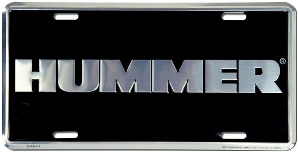 signs 4 fun Hummer Black II License Plate