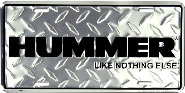 signs 4 fun Hummer Diamond License Plate