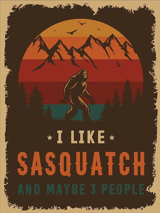 signs 4 fun I like Sasquatch and 3 ppl Magnet