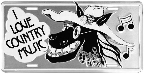 signs 4 fun I Love Country Music License Plate