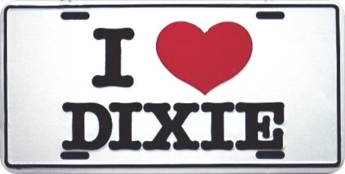 signs 4 fun I Love Dixie License Plate