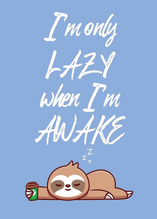 signs 4 fun I'm Only Lazy Magnet