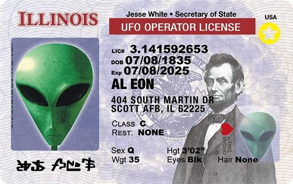 signs 4 fun Illinois Alien ID