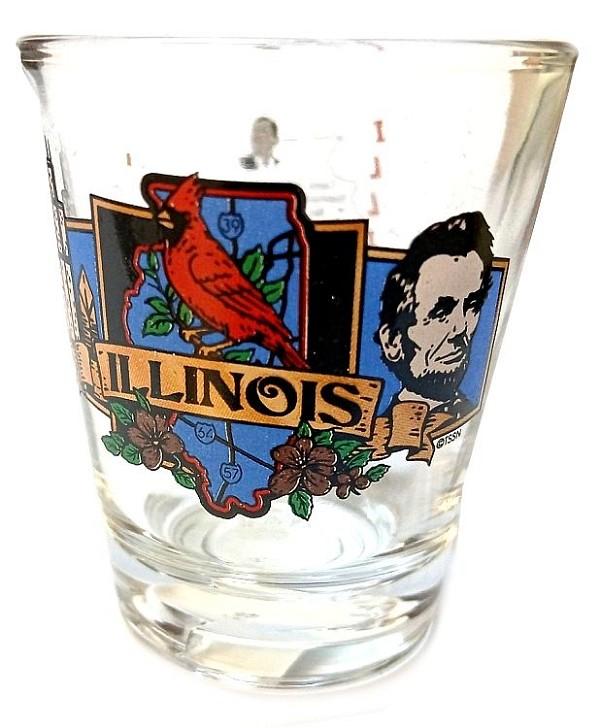 signs 4 fun Illinois Lincoln Shot Glass