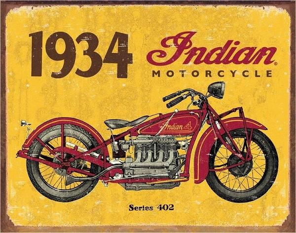 signs 4 fun Indian 1934 Metal Tin Sign
