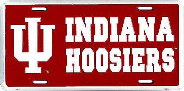 signs 4 fun Indiana Hoosiers License Plate