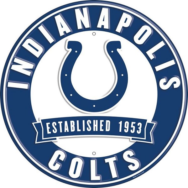 signs 4 fun Indianapolis Colts 12 in Round Sign