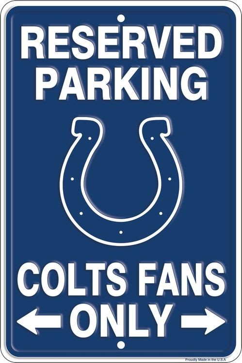 signs 4 fun Indianapolis Colts Sm Parking Sign