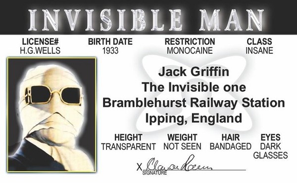 signs 4 fun Invisible Man ID