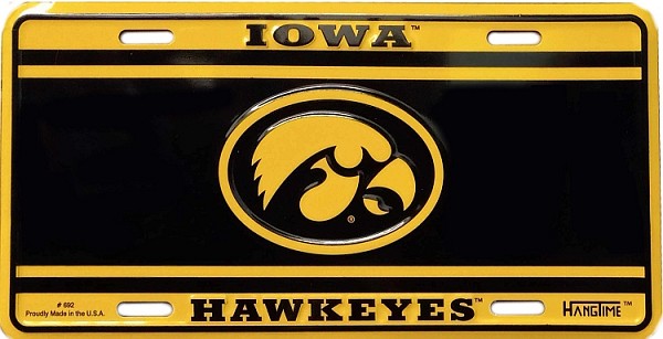 signs 4 fun Iowa Hawkeyes New License Plate