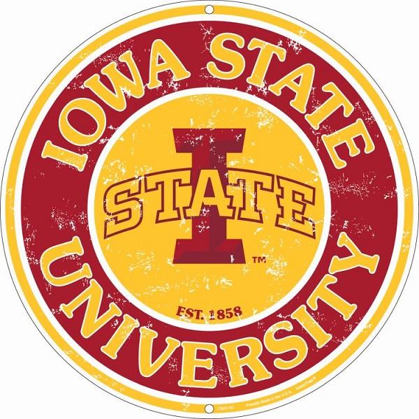 signs 4 fun Iowa State Cyclones Round Sign