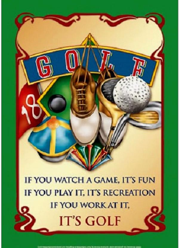 signs 4 fun It's Golf Metal Sign
