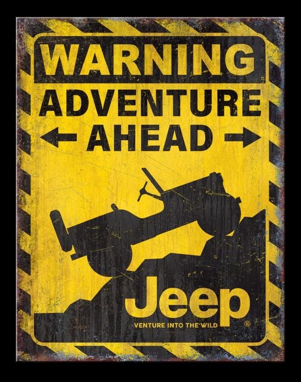 signs 4 fun Jeep Adventure Ahead Metal Sign