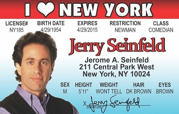signs 4 fun Jerry Seinfeld ID