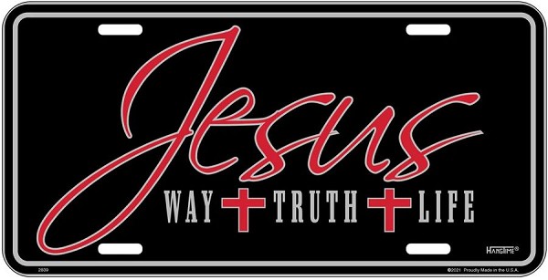signs 4 fun Jesus Way License Plate
