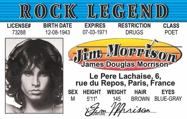 signs 4 fun Jim Morrison ID