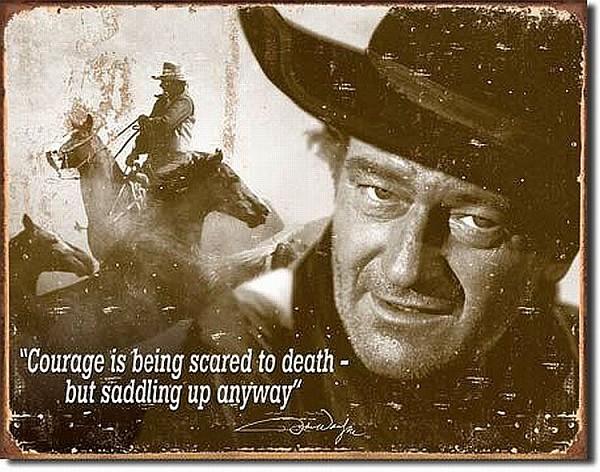 signs 4 fun John Wayne - Courage Metal Tin Sign