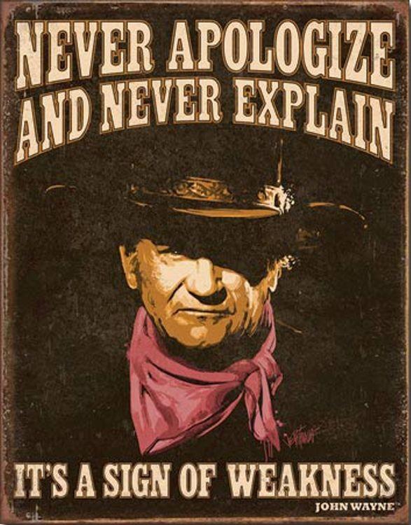 signs 4 fun John Wayne Weakness Metal Tin Sign