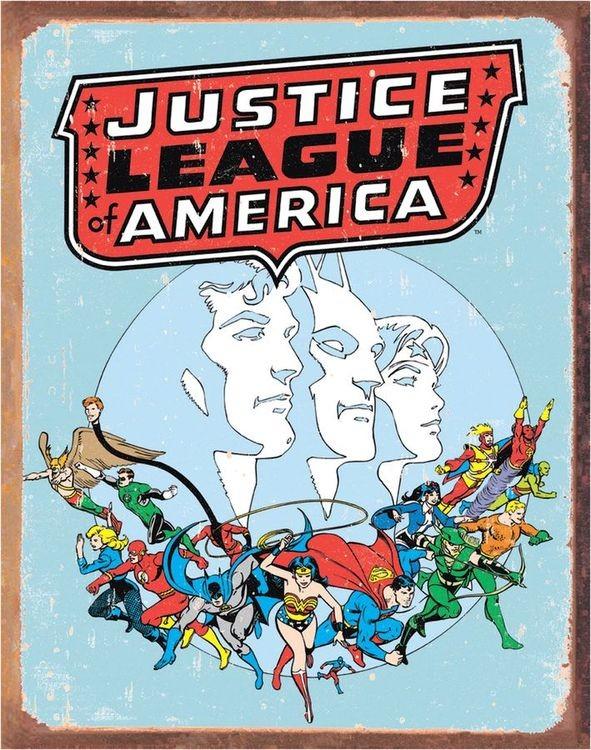signs 4 fun Justice League Retro Metal Sign