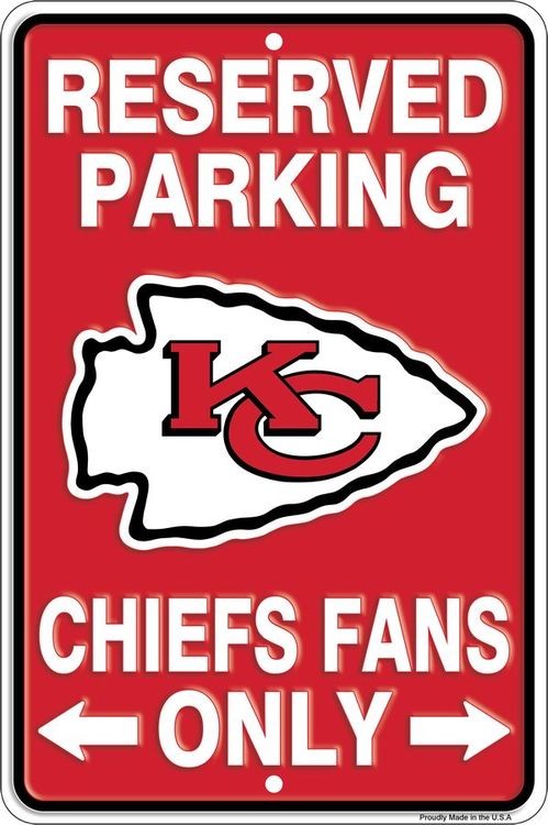 signs 4 fun Kansas City Chiefs Sm Parking Sign