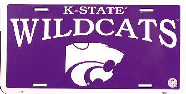 signs 4 fun Kansas State Wildcats License Plate