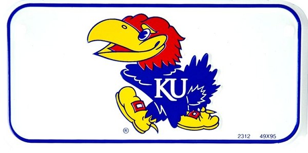 signs 4 fun Kansas Univ Jayhawks Bike Tag