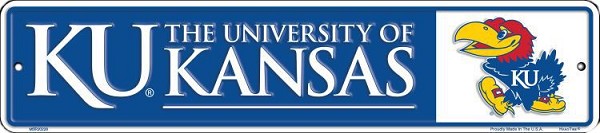 signs 4 fun Kansas Univ Jayhawks Small Street Sign
