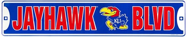 signs 4 fun Kansas Univ Jayhawks Street Sign
