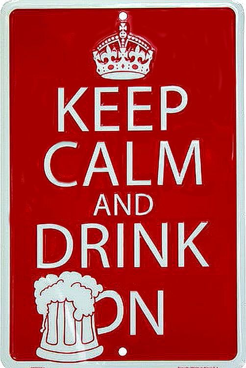 signs 4 fun Keep Calm Drink Small Parking Sign