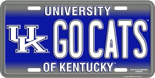 signs 4 fun Kentucky Go Wildcats License Plate