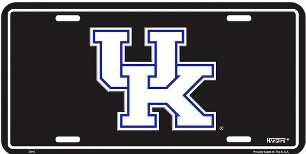 signs 4 fun Kentucky Unversity Black License Plate