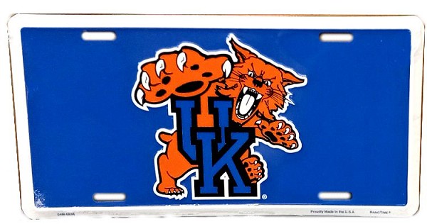 signs 4 fun Kentucky Wildcats Blue License Plate
