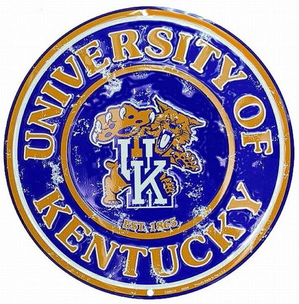 signs 4 fun Kentucky Wildcats Round Sign