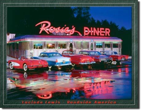 signs 4 fun L. Lewis Rosie's Diner Metal Sign