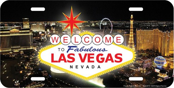 signs 4 fun Las Vegas Skyline License Plate