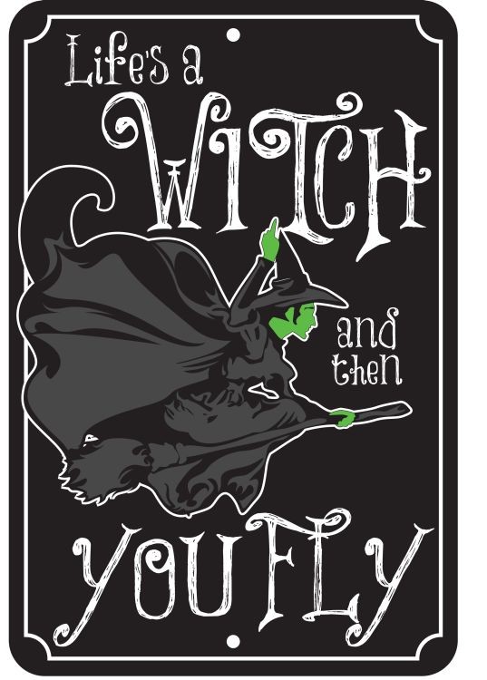 signs 4 fun Lifes a Witch Sm. Parking Sign