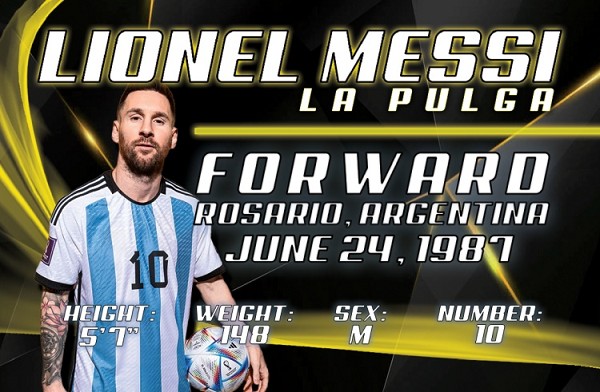 signs 4 fun Lionel Messi ID