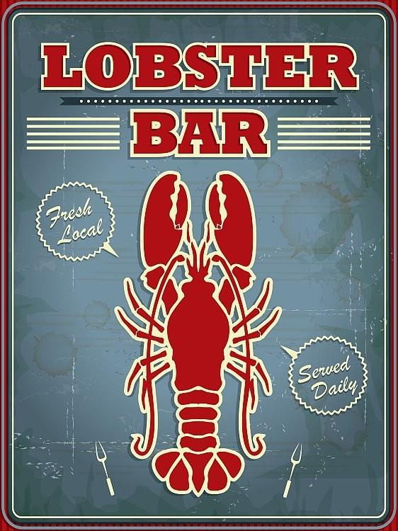 signs 4 fun Lobster Bar - Blue Magnet