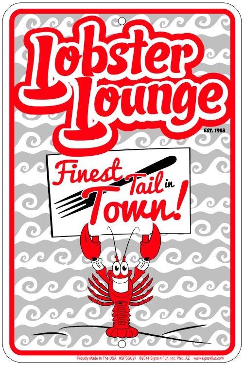 signs 4 fun Lobster Lounge Sm. Parking Sign