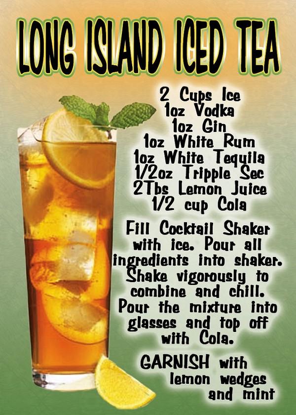 signs 4 fun Long Island Iced Tea Recipe Magnet