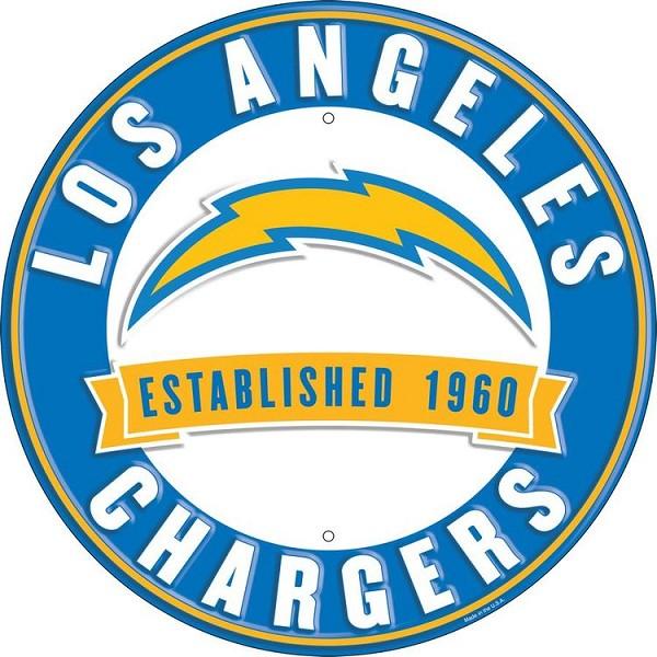 signs 4 fun Los Angeles Chargers 12 in Round Sign
